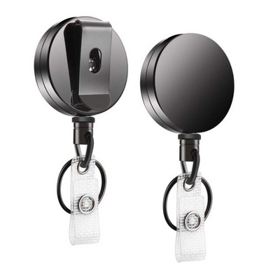 Full-Color Solid Metal Retractable Badge Reel