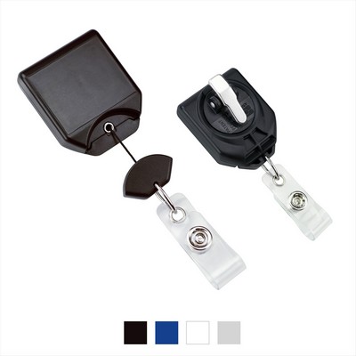 Badge Reel with Swivel Toothed Clamp