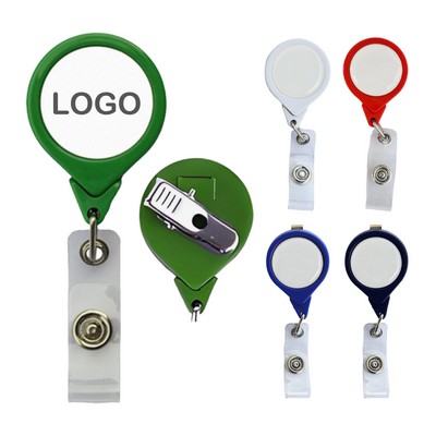 Round Retractable Badge Reel